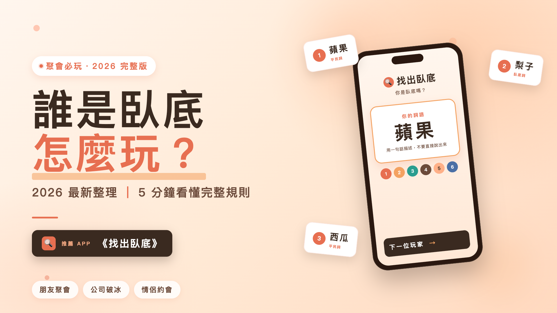 誰是臥底怎麼玩主題圖片